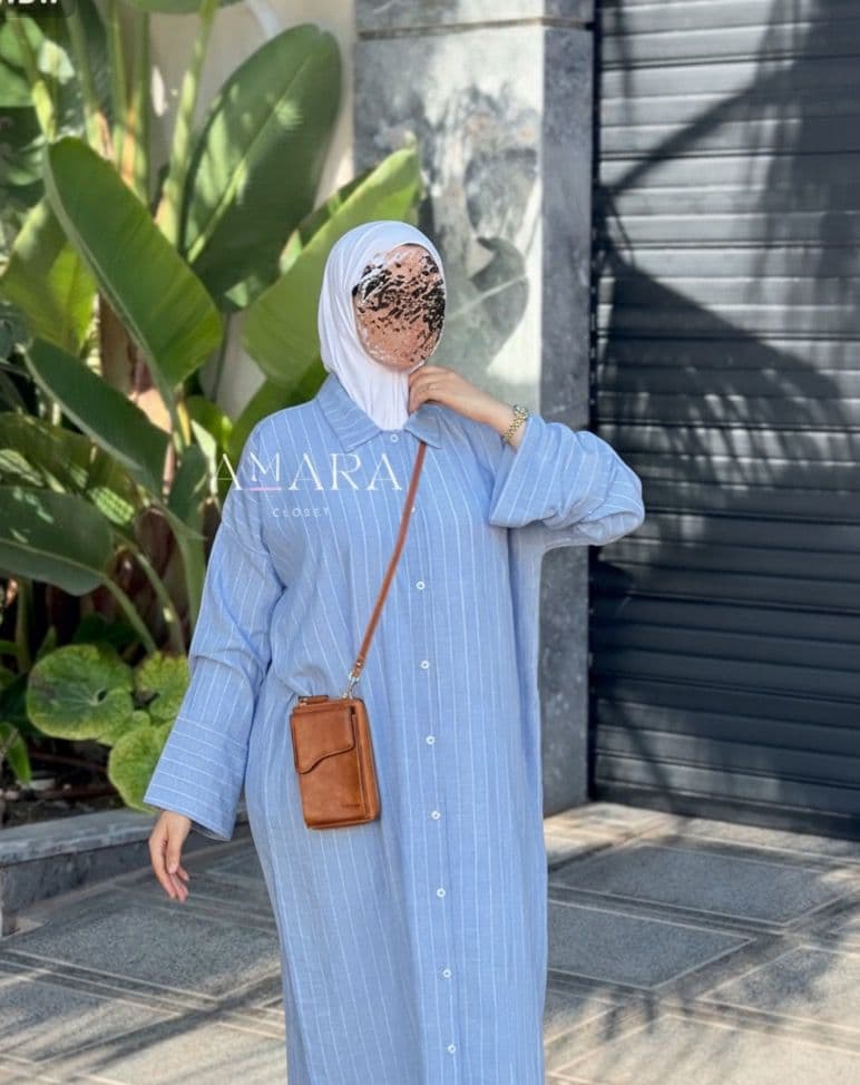 Robe chemise rayé principal