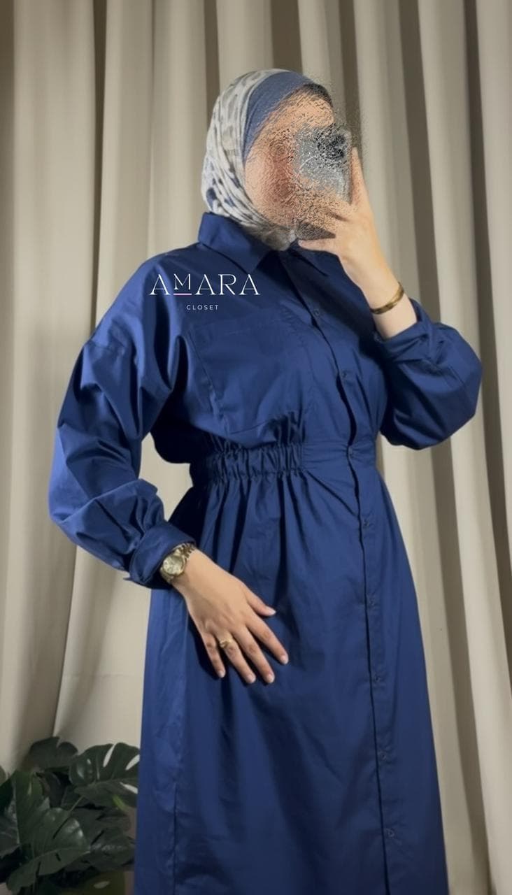 Robe chemise en popeline