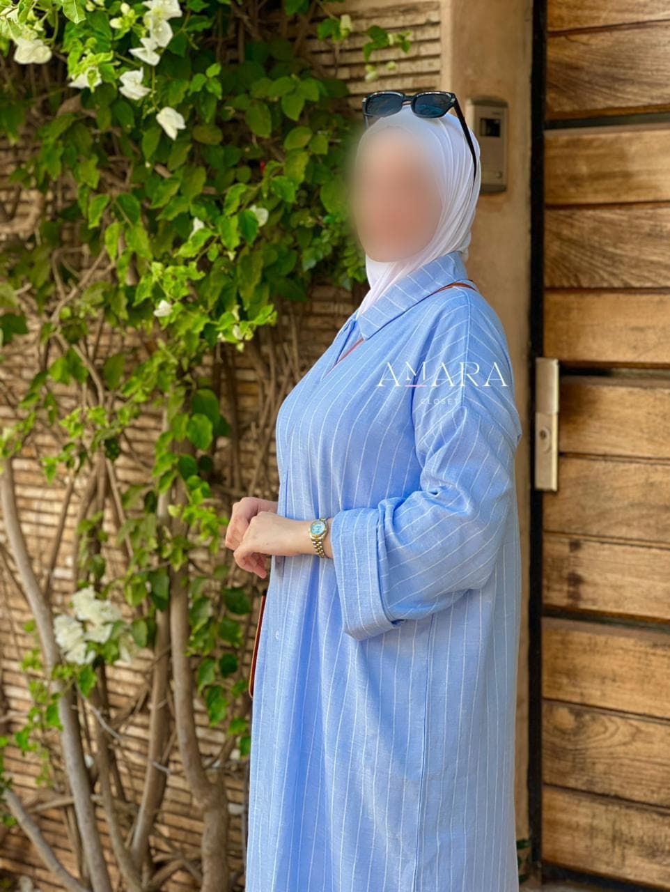 Robe chemise rayé